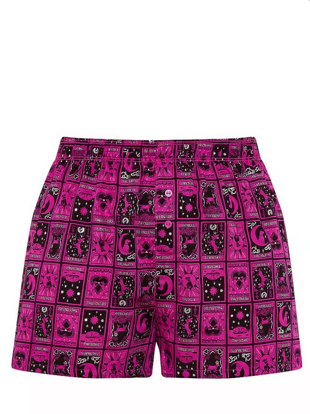 Victoria’s Secret Pink Silky Sleep Boxy Pajama Shorts Halloween Tarot Puppy Dog